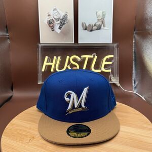 New Era 59FIFTY Milwaukee Brewers Fitted MLB Authentic Size 7 7/8 NWT